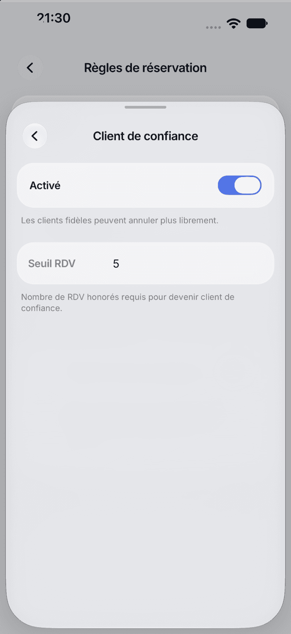 Clientes de confiance